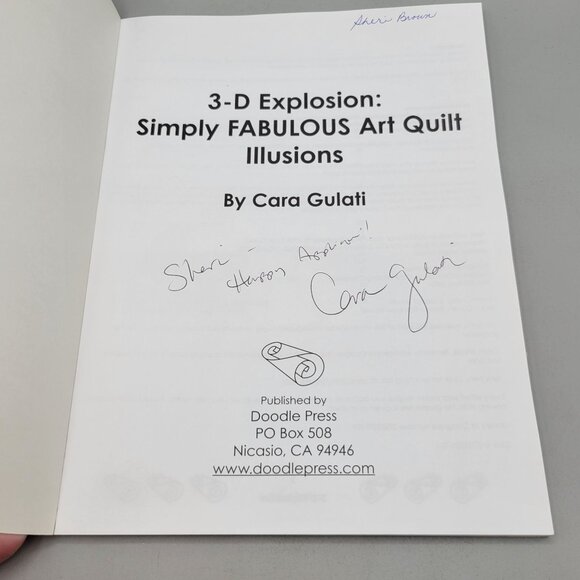 3-D Explosion Quilting Book Simply Fabulous Art Quilt Illusions Cara Gulati - Picture 3 of 9